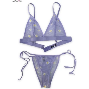 Daisy Print Tulle Iç Çamaşır Takımı