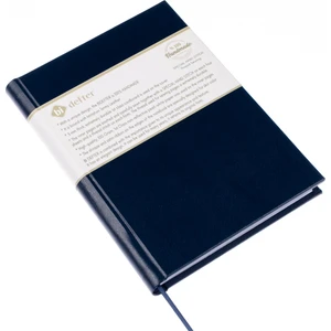 Noktalı Defter - %100 El Yapımı, El Dikişi (İplik Dikiş) Özel Tasarım – Termo Deri Ciltli, “Benzersiz Ürün” A/5 Lacivert