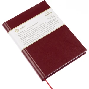 Noktalı Defter - %100 El Yapımı, El Dikişi (İplik Dikiş) Özel Tasarım – Termo Deri Ciltli, “Benzersiz Ürün” A/5 Bordo