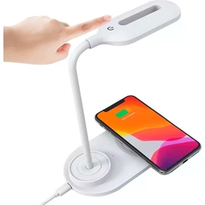 Kablosuz Şarj Standlı Masaüstü USB Lamba 3 Modlu