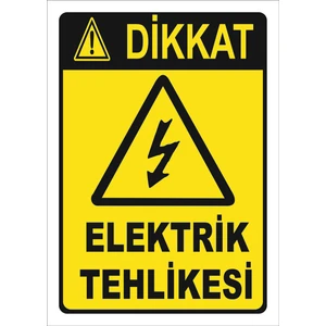 Elektrik Tehlikesi Levhası Elk 016
