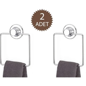 Krom Vakumlu Banyo Havlu Askısı Kare 2 Adet Gönderilir