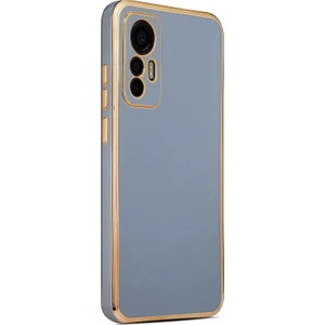 Xiaomi 12 Lite Kılıf Bark Parlak Kenarlı Silikon + Ekran Koruyucu