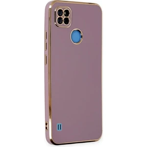 Realme C21Y Kılıf Bark Parlak Kenarlı Silikon + Ekran Koruyucu