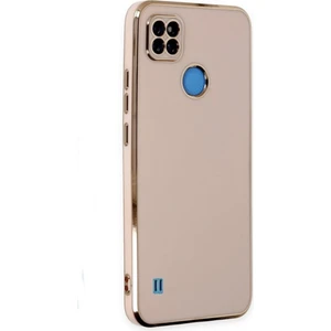 Realme C25Y Kılıf Bark Parlak Kenarlı Silikon + Ekran Koruyucu