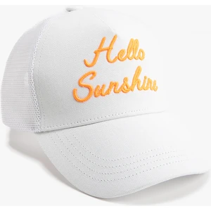 Cap Şapka Slogan İşlemeli Pamuklu