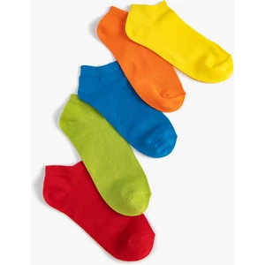 Basic 5'li Patik Çorap Seti Çok Renkli