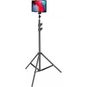 Tablet Tripodu 7-10,1 Inch Tabletler ile Uyumlu 90° Açılı 50 CM-200 cm Açılabilir Katlanabilir Tripod Yayıncı Vlog Youtuber 3 Ayak