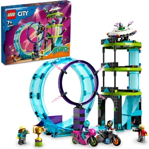 City Muhteşem Gösteri Sürücüleri Yarışması 60361 - 7 Yaş ve Üzeri Çocuklar için 1 veya 2 Oyunculu Gösteri Motosikleti ve Minifigür İçeren Yaratıcı Oyuncak Yapım Seti (385 Parça)