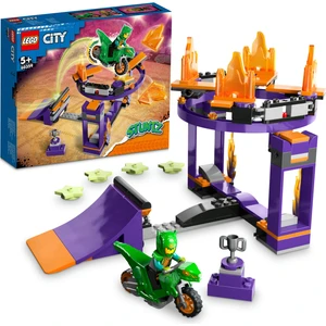 City Potalı Gösteri Rampası Yarışması 60359 - 5 Yaş ve Üzeri Çocuklar için Gösteri Motosikleti ve Minifigür İçeren Yaratıcı Oyuncak Yapım Seti (144 Parça)