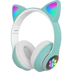 Cat Kulaklık Kedi Kulaklık Kedili Işıklı Patili Mikrofonlu Rgb Bluetooth Aux Sd Card