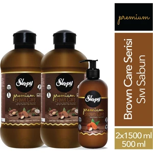 Premium Brown Care Serisi Sıvı Sabun 500 ml + 2X1500 ml