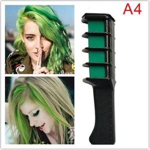 Rengarenk Saç Boyama Tebeşiri - Mini Taraklı Konsept Saç Boyama Seti Hair Chalk Yeşil