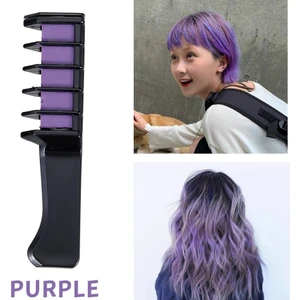 Rengarenk Saç Boyama Tebeşiri - Mini Taraklı Konsept Saç Boyama Seti Hair Chalk Mor