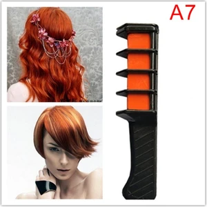 Rengarenk Saç Boyama Tebeşiri - Mini Taraklı Konsept Saç Boyama Seti Hair Chalk Turuncu