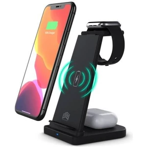 Polham 15W Kablosuz Şarj Cihazı Apple Iwatch Airpods Şarj Standı Huawei Xiaomi Samsung Iphone Şarj
