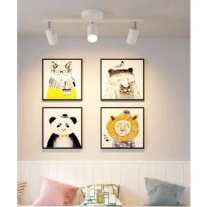 Demet Habek My Lights Mylights  Modern Spor Üçlü LED Spot LED Avize Panasonıc Günışığı Ampullü