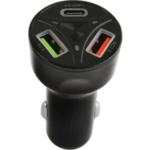 Pd Araç Çakmaklık 2 USB+20W Hızlı Şarj Destekli Çift Usb+Type-C Giriş 55W Power Quick Ciharge