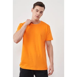 Çetinkaya Mentality 2772 Bisiklet Yaka Penye Slim Fit Orange T-Shırt
