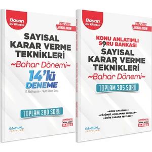 Emsal Yayınları AÖF Sayısal Karar Verme Teknikleri Soru Bankası ve Deneme Seti 2023 Güncel Basım