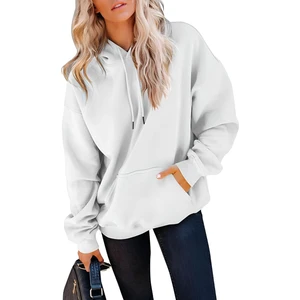Double Ba2 Kadın 3 Iplik Şardonlu Kanguru Cepli Kapüşonlu Sweatshirt