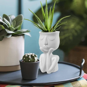 Dekoratif Obje Biblo Düşünen Saksı Vazo