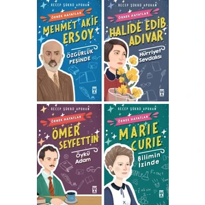 Örnek Hayatlar 4 Kitap Set - Mehmet Akif Ersoy - Halide Edib Adıvar - Ömer Seyfettin - Marie Curie