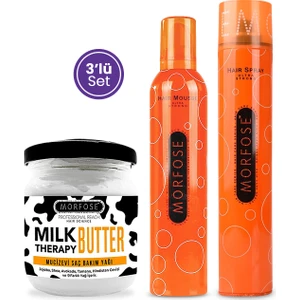 Milk Therapy Butter + Morfose 400 ml Ultra Strong Saç Spreyi  + Morfose 350 ml Ultra Strong Saç Köpüğü