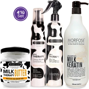 Milk Keratin Sütü Şampuanı 4'Lü Saç Bakım Ve Şekillendirme Seti