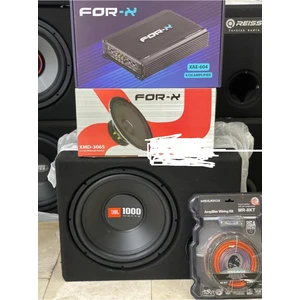Forx Paket Set 30CM 1000WAT 250RMS Bass 4 Kanalı Anfi 16CM Midrange  Kablo Seti