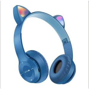 Kablosuz Bluetooth Kulaküstü Kedili Kulaklık Uyumlu P47M Rgb Işıklı Kedi Kulaklık
