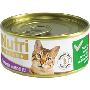 Nutri Feline Grain Free Chicken Pate with Turkey Adult Cat Tahılsız Tavuk ve Hindi Etli Yetişkin Kediler İçin Yaş Kedi Maması 85gr