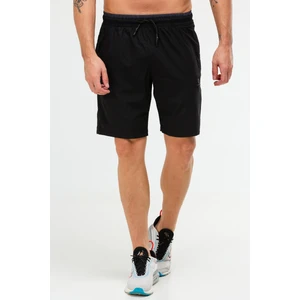 Siyah Regular Fit Baskılı B-Strech Fermuarlı Cep Erkek Şort - XE0171
