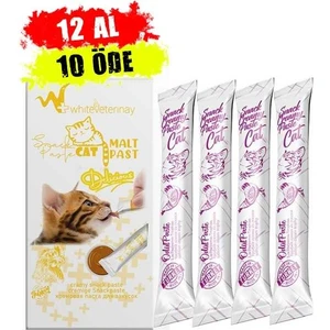 Whiteveterinay Cat Cream Chicken Snack Paste 4X15 gr ( Kediler Için Tavuklu Sıvı Ödül Maması ) - 12 Adet