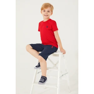 U.S. Polo Assn. Live Naturals Kırmızı Erkek Çocuk Bermuda Takım