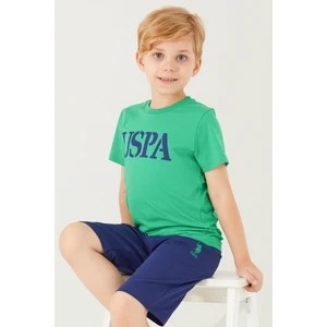 U.S. Polo Assn. Harmony Details Yeşil Erkek Çocuk Bermuda Takım