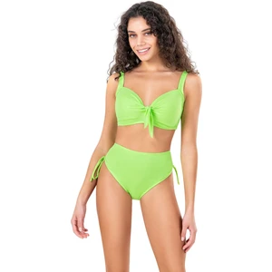 Kadın Fiyonk Detaylı Yeşil Büyük Beden Bikini Takımı