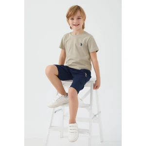 U.S. Polo Assn. Live Naturals Açık Haki Erkek Çocuk Bermuda Takım