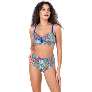 Kadın Desenli Yüksek Bel Destekli Bikini Takımı