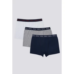 U.S. Polo Assn. Banded Lacivert Erkek Çocuk 3'lü Boxer