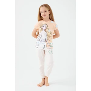 Elsa Somon Kız Çocuk Kısa Kol Pijama Takım