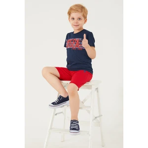 U.S. Polo Assn. Leaf Tree Lacivert Erkek Çocuk Bermuda Takım