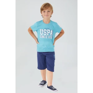 U.S. Polo Assn. Original Turkuaz Erkek Çocuk Bermuda Takım