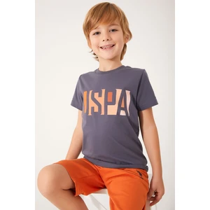 U.S. Polo Assn. Color Transition Antrasit Erkek Çocuk Bermuda Takım