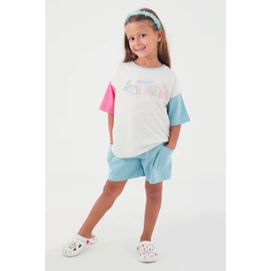 Rolypoly Kız Çocuk Krem Şort Takım