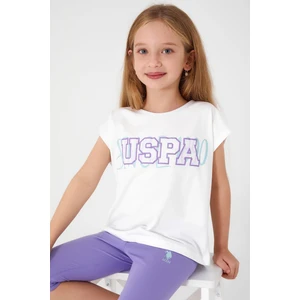 U.S. Polo Assn. Tiny Sea Blue Krem Kız Çocuk Kapri Takım