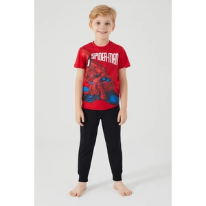 Marvel Spider-Man The Flying Hero Kırmızı Erkek Çocuk Kısa Kol Pijama Takım