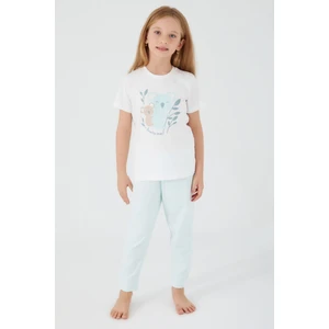 Teddy Bears Krem Kız Çocuk Kısa Kol Pijama Takım