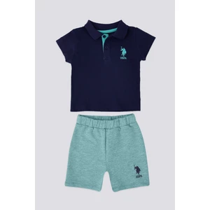U.S. Polo Assn. Noble Lacivert Bebek Polo Yaka T-shirt Takım