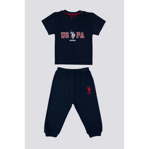 U.S. Polo Assn. Logo Is Detailed Lacivert Bebek T-shirt Takım